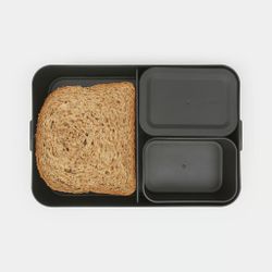 Tupper comida Bento grande plástico Gris Oscuro Brabantia