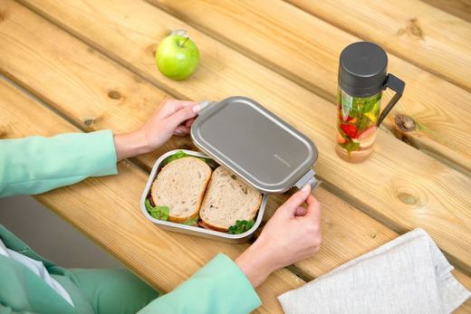 Tupper comida Mediano 1 1L Acero Matt Steel Brabantia