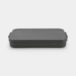Tupper comida plano plástico Gris Oscuro Brabantia