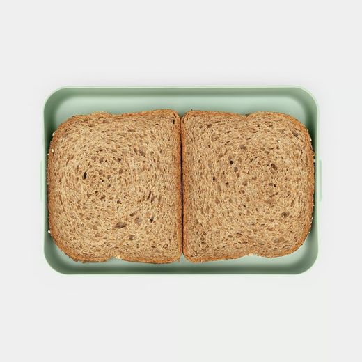 Tupper comida plano plástico Verde Jade Brabantia