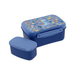 Tupper Infantil Hermético Dark Blue Dinosaurs Creative Story