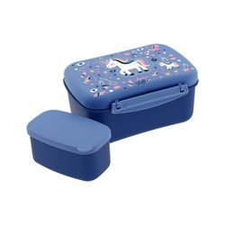 Tupper Infantil Hermético Dark Blue Unicorn Creative Story