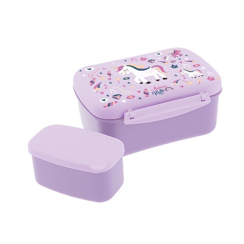 Tupper Infantil Hermético Lilac Unicorn Creative Story