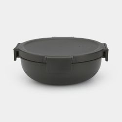 Tupper redondo hermético 1 3L plástico Gris Oscuro Brabantia