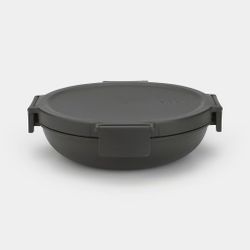 Tupper redondo hermético 1L plástico Gris Oscuro Brabantia