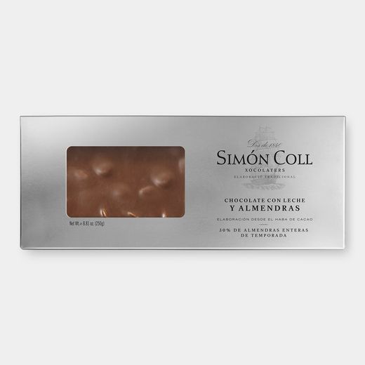 Τουρρόν Σοκολάτα με Γάλα και Αμύγδαλο Simon Coll 250g