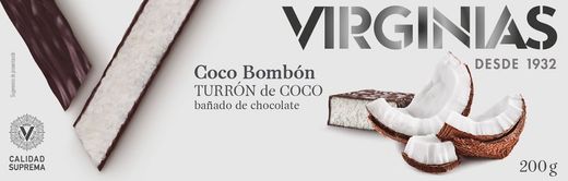 Kokosnoga Virginia chocolade 200 gr glutenvrij
