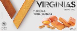 Turrón de yema tostada virginias 200 grs sin gluten