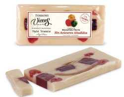 Turrón Sin Azúcar Vicens Mazapán fruta con edulcorantes 250g