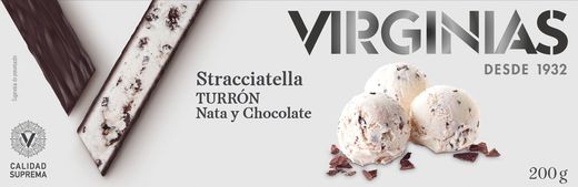 Stracciatella nougat med grädde och virginias choklad 200 gr glutenfri