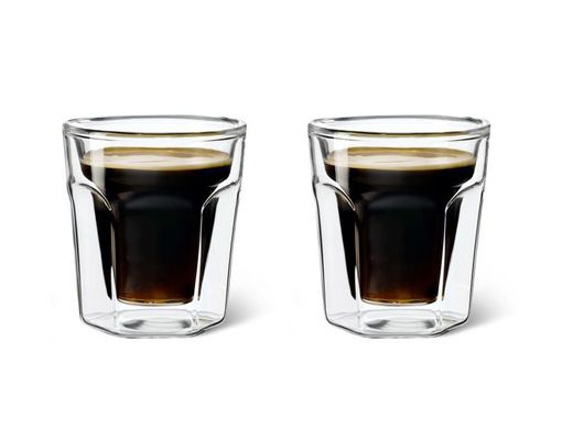 Dubbelwandig glazen espressokopje, 2 stuks. Leopold