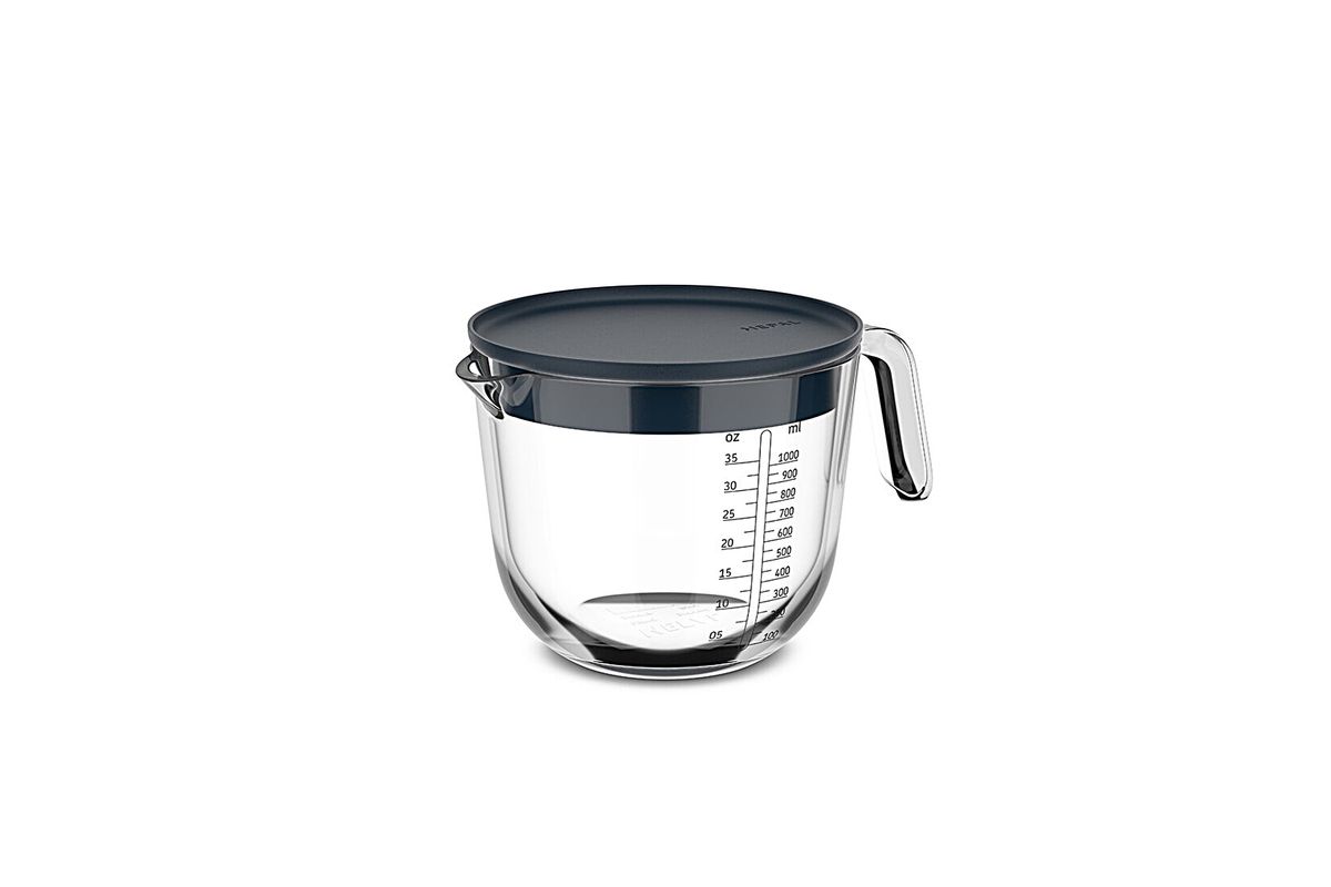 Vaso Medidor Cocina Vidrio Chef It Mepal 1000 ml con tapa navy