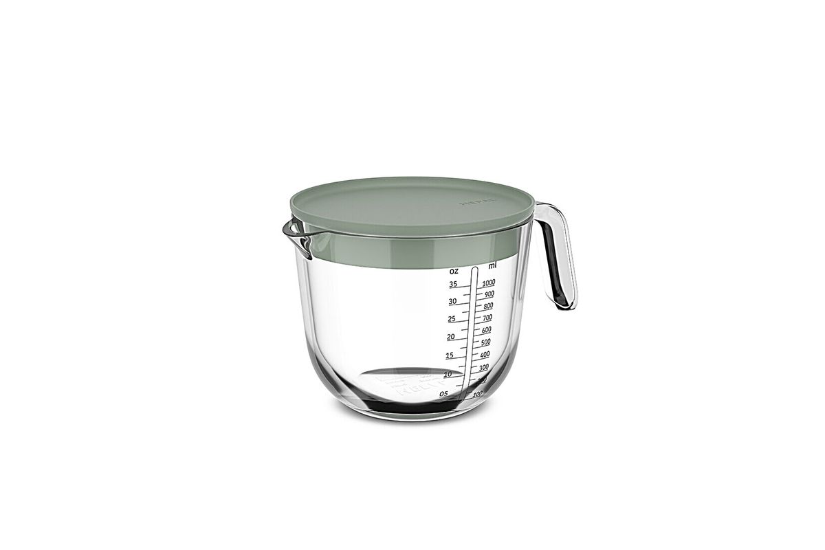 Vaso Medidor Cocina Vidrio Chef It Mepal 1000 ml con tapa nordic sage