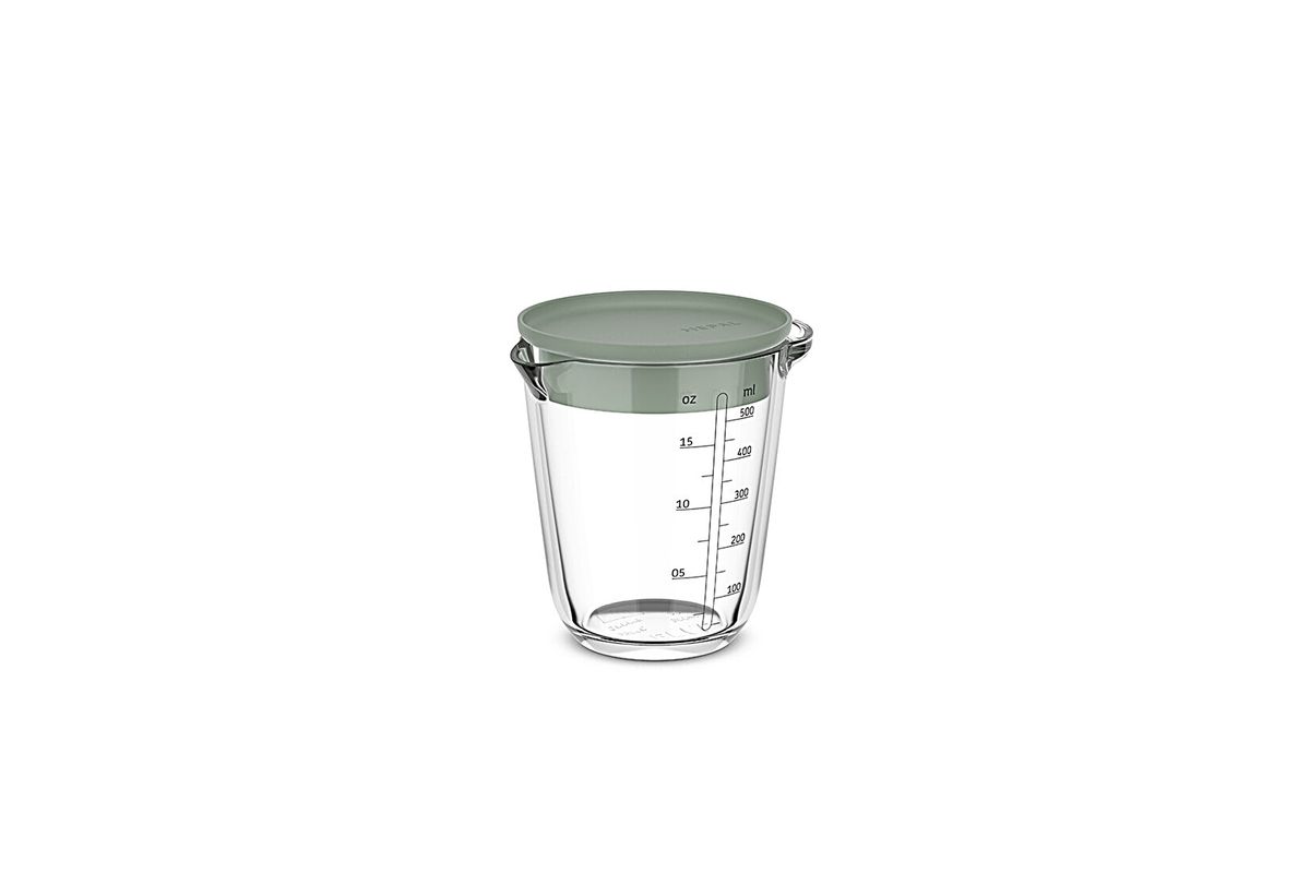 Vaso Medidor Cocina Vidrio Chef It Mepal 500 ml con tapa nordic sage