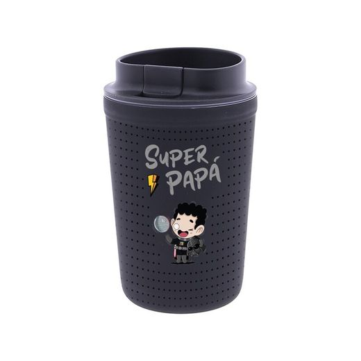 Termiskt glas 350 ml Svart Galaxy Dad Gift Malasaña Creative Story
