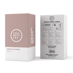 Vaso Térmico Acero Inox Metallic Rosa 550 ml Cool Bottle Alta Calidad