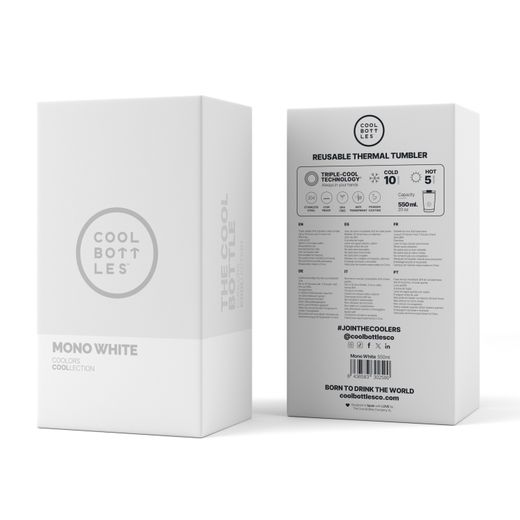 Vaso térmico café Mono White 550 ml Cool Bottles