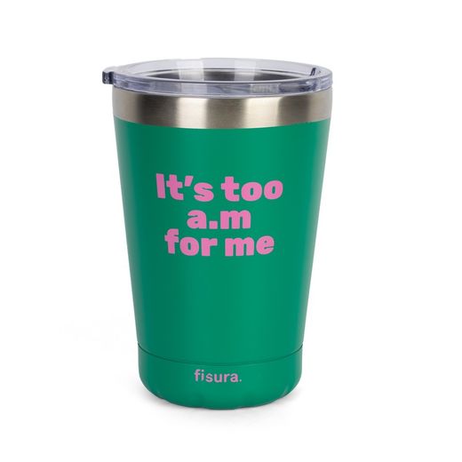 Vaso Termo Es Demasiado Pronto Verde Fisura Regalo