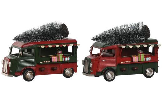 Veículo vintage decoração de natal metal