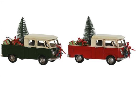 Veículo vintage decoração de natal metal