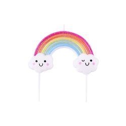 Topper di candela di compleanno arcobaleno pme
