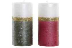 Large Christmas candle green and red