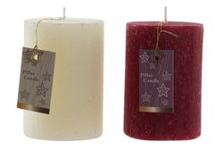 Christmas Candle Matte Wax 7x10 Red White