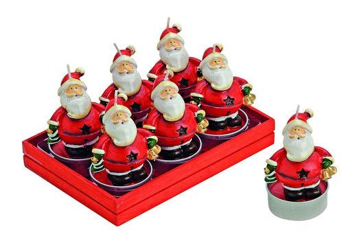 Conjunto de Vela de Natal em Forma de Papai Noel 6 G Wurm