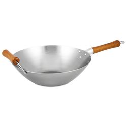 Wok 32 cm acero carbono sin antiadherente Ken Home