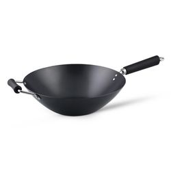 Wok 35 cm acero carbono con antiadherente Ken Home