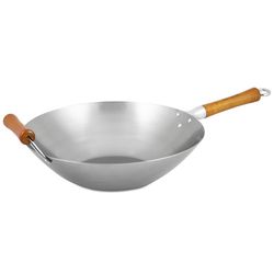 Wok 36 cm acero carbono sin antiadherente Ken Home
